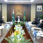 Honorable Chief Justice of Federal Constitutional Court of Pakistan Mr. Justice Amin-ud-Din Khan chairing the Full Court Meeting in Federal Constitutional Court of Pakistan