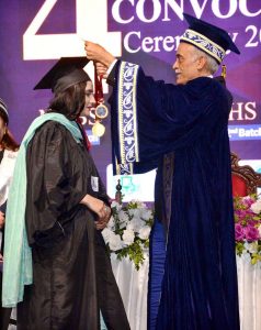 Chairman Punjab Higher Education Commission (PHEC) Prof. Dr. Iqrar Ahmad Khan addresses the 4th Convocation Ceremony 2026 of Aziz Fatimah Medical & Dental College (AFMDC).