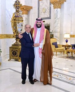 Prime Minister Muhammad Shehbaz Sharif meets Crown Prince and Prime Minister of Kingdom of Saudi Arabia, Prince Mohammed Bin Salman Bin Abdulaziz Al-Saud.
