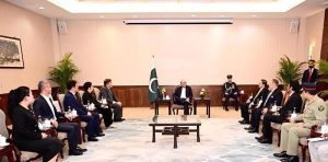 President Asif Ali Zardari in a meeting with Mr Wang Jian, CEO of Hangzhou Jinjiang Group in Sanya, China.