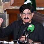 Sindh Chief Minister Syed Murad Ali Shah addresses a press conference at the Chief Minister House