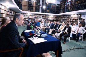 Consul General of the Islamic Republic of Iran, Akbar Eissa Zadeh, addresses a session on “Iran at the Crossroads of War in the Middle East” at the Pakistan Institute of International Affairs (PIIA)