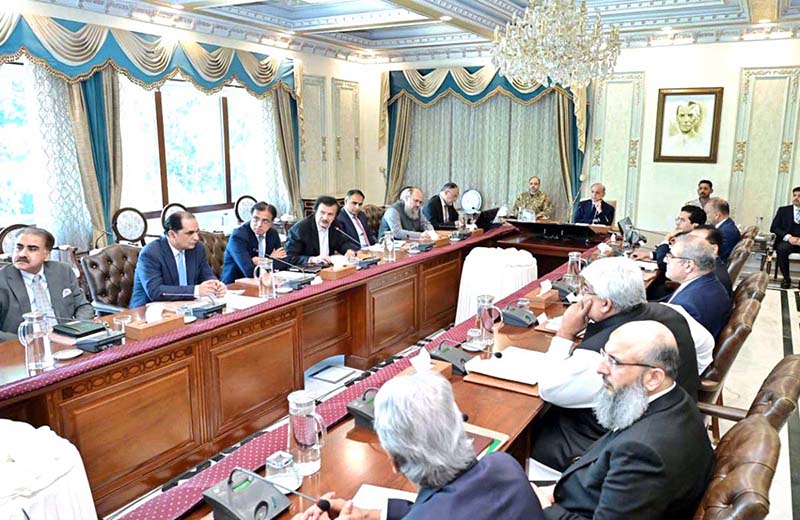 Prime Minister Muhammad Shehbaz Sharif chairs a meeting regarding development of gemstone sector