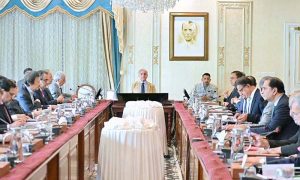 Prime Minister Muhammad Shehbaz Sharif chairs a meeting on strategy formulation to curtail economic effects on public in the wake of current regional situation