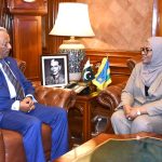 Rwandan Ambassador Harerimana Fatou calls on Sindh Governor Syed Muhammad Nehal Hashmi at the Governor's House
