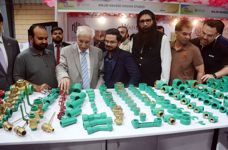 Federal Minister for Board of Investment Qaiser Ahmed Sheikh visiting Gujranwala Expo 2026 at Expo Centre