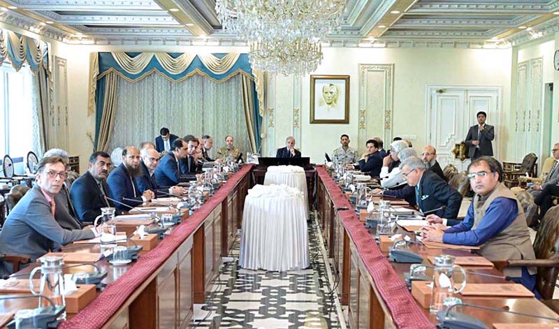 Prime Minister Muhammad Shehbaz Sharif chairs a meeting regarding development of gemstone sector