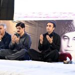 Chairman Pakistan Peoples Party Bilawal Bhutto Zardari along with Chief Minister Sindh Syed Murad Ali Shah and others offers Dua on the occasion of 47th death anniversary of Shaheed Zulfiqar Ali Bhutto at Garhi Khuda Bakhsh