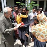 MPA Jameel Ahmed Soomro, Political Secretary to PPP Chairman Bilawal Bhutto, listens to public issues at a public center in Ghalib Nagar