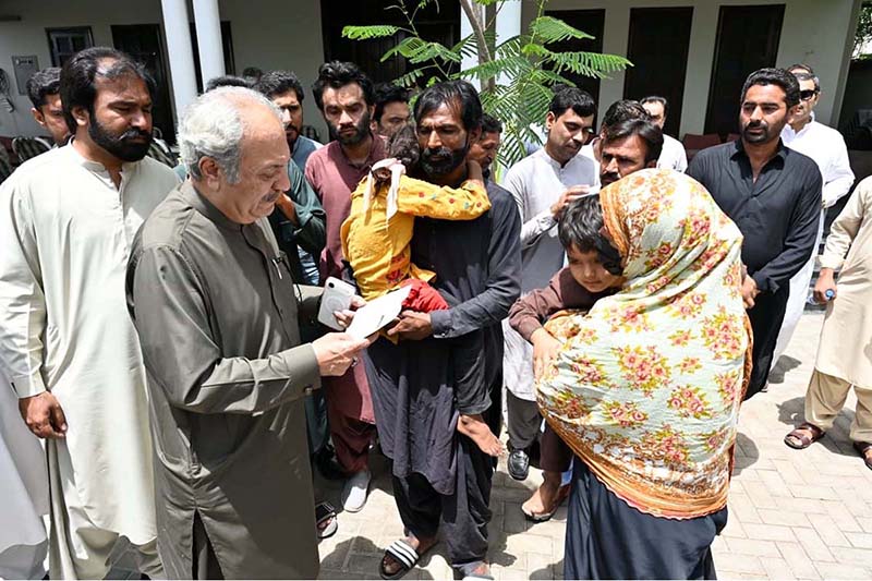 MPA Jameel Ahmed Soomro, Political Secretary to PPP Chairman Bilawal Bhutto, listens to public issues at a public center in Ghalib Nagar