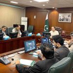 Federal Minister for Maritime Affairs Muhammad Junaid Anwar Chaudhry chairs a meeting to discuss establishing the Pakistan Maritime Energy City