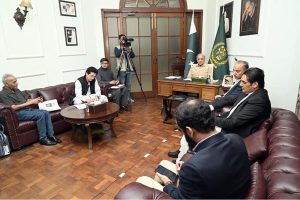 Prime Minister Muhammad Shehbaz Sharif chairs a high level meeting to review implementation of government's subsidy package for petroleum products in the wake of regional situation.