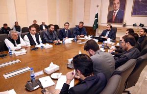 Representatives of Anjuman-e-Tajiran meeting with Balochistan Chief Minister Mir Sarfraz Bugti.
