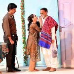Artists performing in the drama “ Artificial ” at Z.A. Bhutto Open Air Theater Arts Council in Collaboration with the Culture Department Government of Sindh