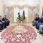 Iranian Foreign Minister Seyyed Abbas Araghchi calls on Prime Minister Muhammad Shehbaz Sharif. Deputy Prime Minister and Foreign Minister Senator Mohammad Ishaq Dar and Chief of Army Staff & Chief of Defence Forces Field Marshal Syed Asim Munir were also present in the meeting
