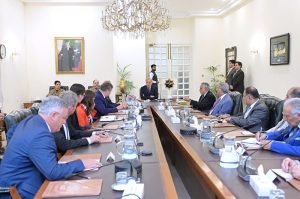 A business delegation of the European Union meets Prime Minister Muhammad Shehbaz Sharif.