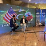 An interior view of the modern media center established at the Jinnah Convention Centre to facilitate national and international journalists covering the historic Islamabad Talks 2026 in the Federal Capital