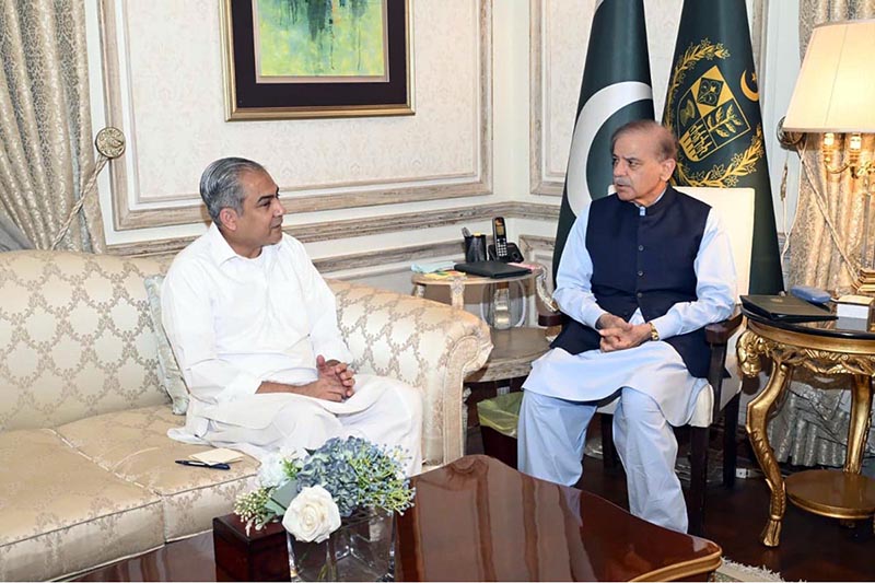 Federal Minister for Interior Mohsin Raza Naqvi calls on Prime Minister Muhammad Shehbaz Sharif