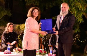 Federal Minister for Commerce Jam Kamal Khan addressing the Parsi community as Chief Guest at the Karachi Parsi Institute’s 133rd Founders’ Day ceremony