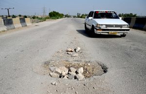 A view of damage Bridge of bypass road near Mashori chowk may cause any mishap and needs the attention of concerned authorities.