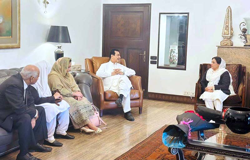Chairman Senate, Syed Yousuf Raza Gilani, in a meeting with newly elected President District Bar Association Multan, Ms. Bushra Naqvi, Secretary General Saadat Hussain, and other office bearers