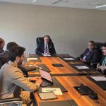 Federal Minister for Finance and Revenue, Senator Muhammad Aurangzeb meets Harvard Growth Lab team during his arrival to Boston to participate in the Pakistan Conference at Harvard University
