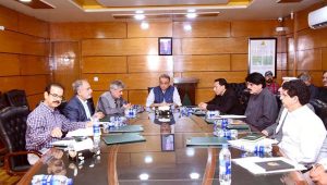 - Federal Minister for Communications Aleem Khan taking briefings on the projects of Sindh region including maintenance works in South Zone, NHA RMA receipts and payments for 2025-26, procurement process of M-6 and ROW matters at NHA Regional Office Karachi.