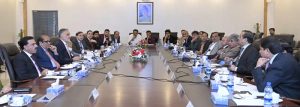 Chairman NAB Lt Gen(R) Nazir Ahmed addressing media persons at a media briefing held at NAB(HQ)