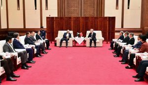 President Asif Ali Zardari in a meeting with Hunan Party Secretary Shen Xiaoming