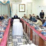 Prime Minister Muhammad Shehbaz Sharif addresses a special meeting of the Federal Cabinet