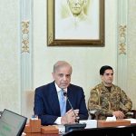 Prime Minister Muhammad Shehbaz Sharif addresses a special meeting of the Federal Cabinet