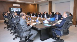 Chairman NAB Lt Gen (R) Nazir Ahmed addressing the participants of Capacity Building Course & Workshop on Anti-Money Laundering at Pakistan Anti-Corruption Academy (PACA) .