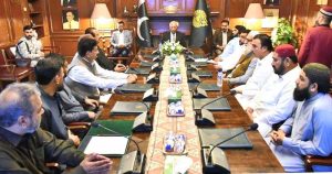 Sindh Governor Syed Nihal Hashmi chairs a meeting is underway at Governor House, attended by transport leaders.
