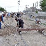 Railway staffers are busy repairing railway tracks from Quetta to Chaman