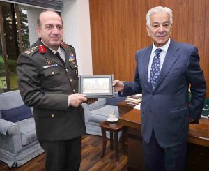 H.E. General Levent Ergun, Deputy Chief of Turkish General Staff called on Minister for Defence, Khawaja Muhammad Asif.
