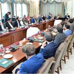 Prime Minister Muhammad Shehbaz Sharif addresses a special meeting of the Federal Cabinet