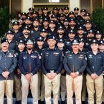 IGP Balochistan Muhammad Tahir in a group photograph with DSPs who include specialized training course during visiting of National Police Academy