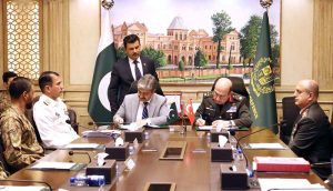 H.E. General Levent Ergun, Deputy Chief of Turkish General Staff called on Secretary Defence, Lt. Gen. Muhammad Ali HI(M) Retd. at Ministry of Defence.