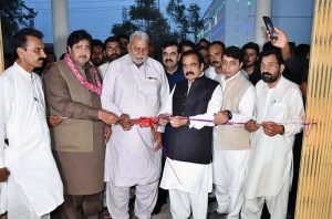 Special Advisor to Prime Minister on Public and Political Affairs Senator Rana Sanaullah Khan addressing a public gathering after inaugurate road re-construction/improvement projects of various villages in his constituency NA-100