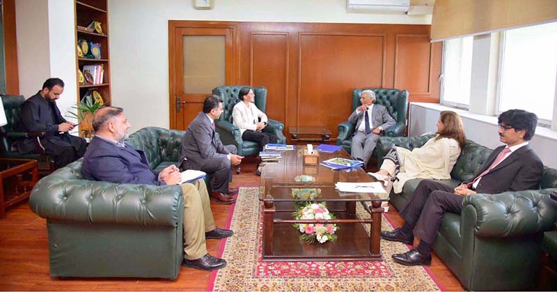 Federal Minister for National Food Security and Research, Rana Tanveer Hussain chairing a high-level meeting with IFAD to strengthen cooperation on agricultural development, food security and rural prosperity in Pakistan