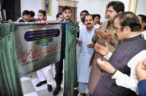 Special Advisor to Prime Minister on Public and Political Affairs Senator Rana Sanaullah Khan addressing a public gathering after inaugurate road re-construction/improvement projects of various villages in his constituency NA-100