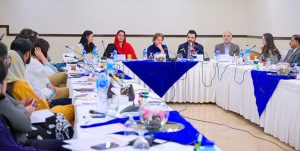 Parliamentary Secretary for Information and Broadcasting, Barrister Danyal Chaudhry, addressing the roundtable conference "Inspired Education: Investing in Creative Strategies to Reduce Dropout"