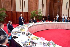 President Asif Ali Zardari delivers remarks at the banquet hosted in his honour by the Governor of Hunan Province, Mao Weiming