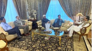 Acting President Syed Yousuf Raza Gillani in a meeting with the Vice Chancellors of various Universities.
