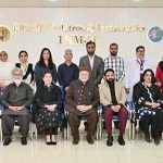 Federal Minister for Poverty Alleviation and Social Safety, Syed Imran Ahmad Shah in a group photo with administration of INMOL Hospital