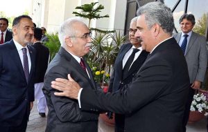 Hon'ble Mr. Kadir Özkaya, President Constitutional Court of the Republic of Türkiye addressing the participants of MoU signing Ceremony at the Supreme Court of Pakistan.