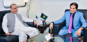 Federal Minister for Communications, Abdul Aleem Khan visits the Ministry of Railways and meet with Minister for Railways Muhammad Hanif Abbasi, both discussed sectoral cooperation, transport reforms, and Pakistan’s national and global outlook.