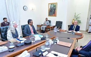 A delegation of Partnership for Lead Free Future and UNICEF calls on Prime Minister Muhammad Shehbaz Sharif.