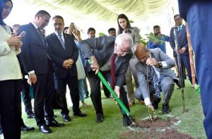 A high-level delegation from the Constitutional Court of the Republic of Turkey, led by President Kadir Ozkaya, visits the Lahore Museum on Mall Road.