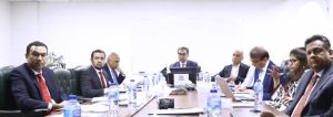 Adviser to the Prime Minister on Privatisation and Chairman Privatisation Commission, Muhammad Ali chairing the meeting of Privatisation Commission Board.